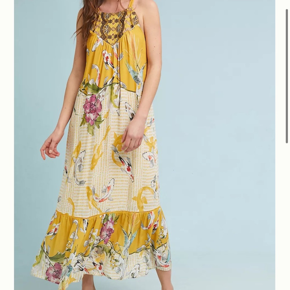 Anthropologie coy fish halter dress